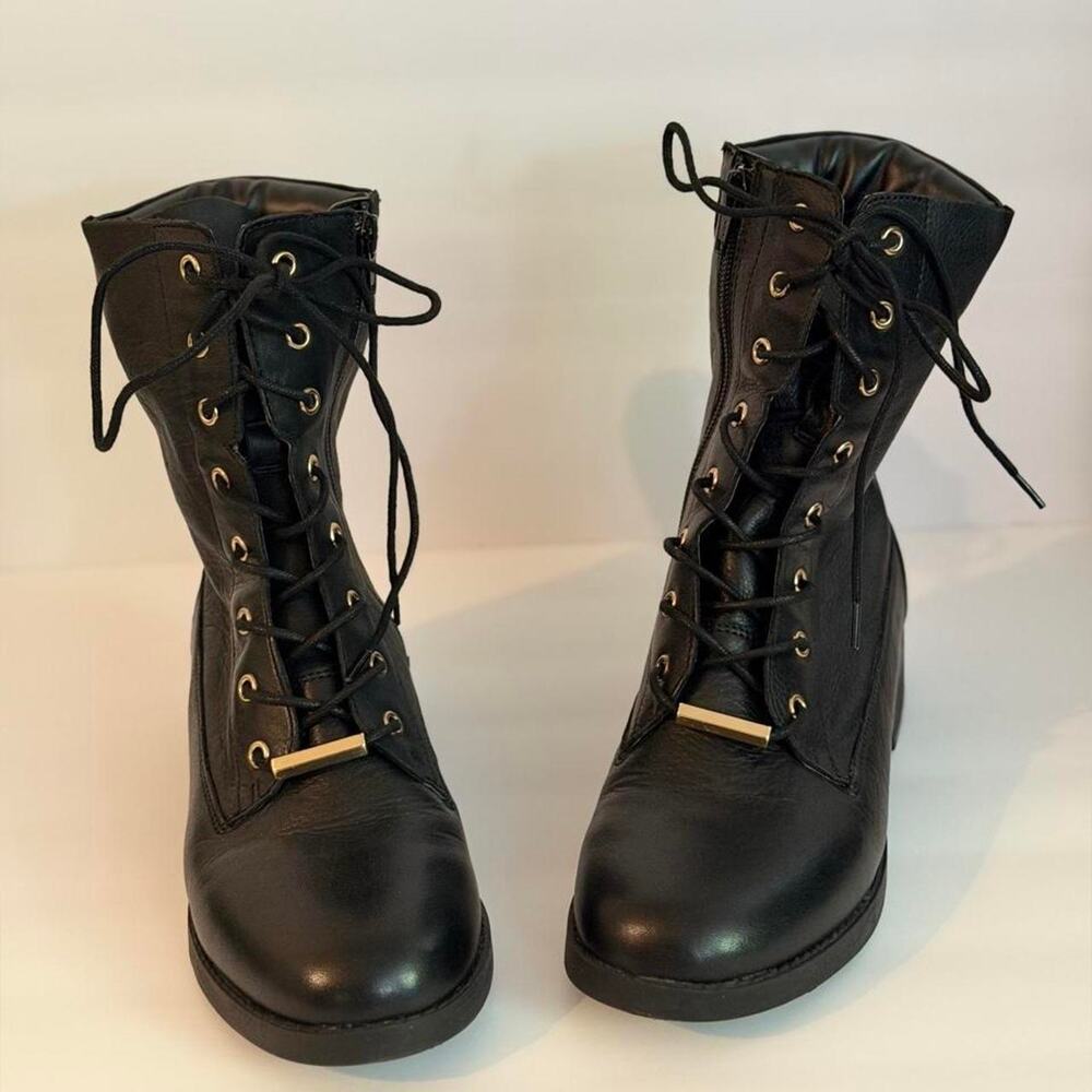 Aldo Womens Black Leather Boots